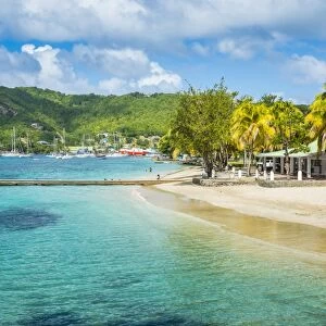 Town beach of Port Elizabeth, Admiralty Bay, Bequia, The Grenadines, St. Vincent and the Grenadines, Windward Islands, West Indies, Caribbean, Central America