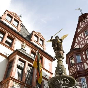 The town of Bernkastel along the Rhine, Rhineland-Palatinate, Germany, Europe