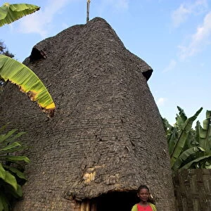 Traditional beehive house of the Dorze people made entirely from organic materials