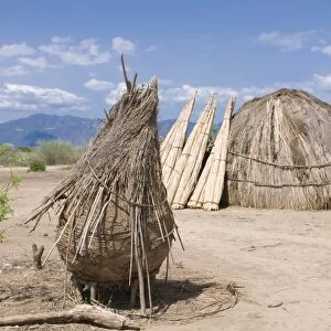 Traditional house of the Arbore tribe, Omo Valley, Ethiopia, Africa
