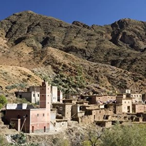 Traditional village in the foothills of the High Atlas Mountains, Morocco, North Africa