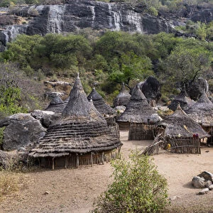 Traditional village huts of the Laarim tribe, Boya Hills, Eastern Equatoria, South Sudan