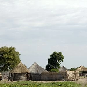 Traditional village, north west Botswana, Botswana, Africa