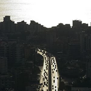 Traffic and bay of Jounieh