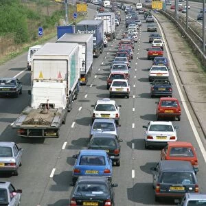 Traffic jam on the M25, England, United Kingdom, Europe