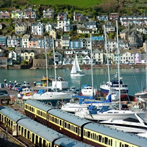Train, Dartmouth harbour, Devon, England, United Kingdom, europe