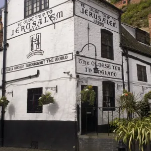 Trip to Jerusalem Inn, claimed to be the oldest inn in England, Nottingham, England, United Kingdom