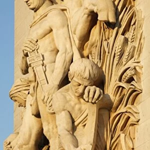 The Triumph by Antoine Etex, dating from 1810, sculpture on the Arc de Triomphe, Paris, France, Europe