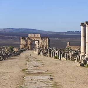 Triumph Arch, Roman ruins, Volubilis, UNESCO World Heritage Site, Morocco