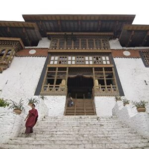 The tsong (old castle) of Punakha, Bhutan, Asia