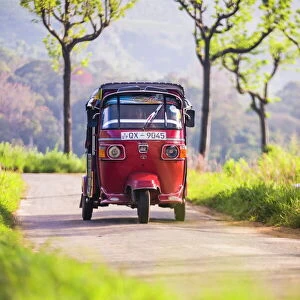 Tuktuk in the Sri Lanka Hill Country, Haputale, Nuwara Eliya District, Sri Lanka, Asia
