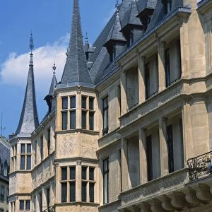 Turrets on the Grand Ducal Palace in the city of Luxembourg