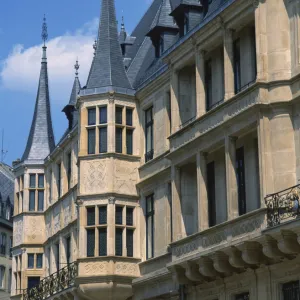 Turrets on the Grand Ducal Palace in the city of Luxembourg