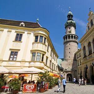 The Tuztorony, old fire tower in the town of Sopron, Hungary, Europe