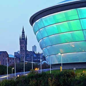 Twilight view of the Hydro, Glasgow, Scotland, United Kingdom, Europe
