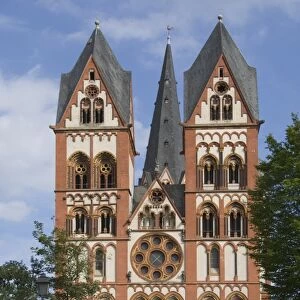 The twin towers of the Cathedral at Limburg, Germany, Europe
