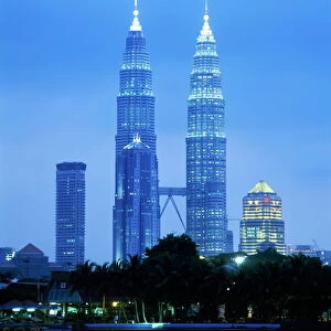 The twin towers of the Petronas Building