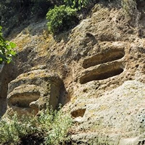 The Typhoon Tombs, Etruscan Necropolis of Sovana, Sovana, Grosseto, Tuscany