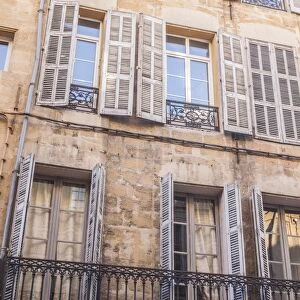Typical building facade in Aix-en-Provence, Bouches du Rhone, Provence, France, Europe