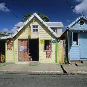 Typical Caribbean houses, St