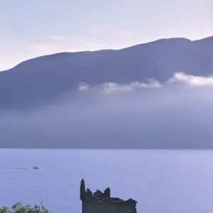 Urquhart Castle, built in the 13th century, on the shores of Loch Ness