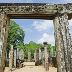 Vatadage, Quadrangle, Polonnaruwa, UNESCO World Heritage Site, North Central Province, Sri Lanka, Asia