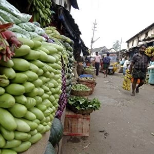 Vegetable market, Chalai, Trivandrum, Kerala, India, Asia