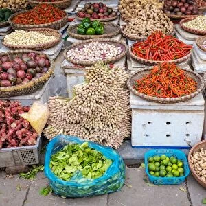 Vegetables for sale at Dong Xuan Market, Hoan Kiem District, Old Quarter, Hanoi, Vietnam