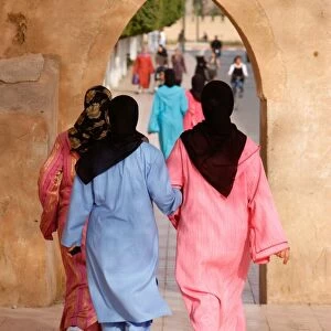 Veiled women, Taroudan, Morocco, North Africa, Africa