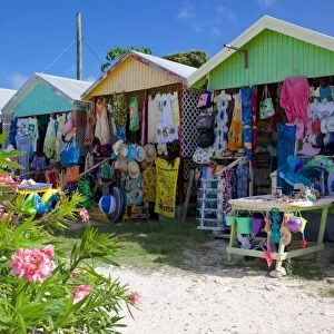 Vendors stalls, Long Bay, Antigua, Leeward Islands, West Indies, Caribbean, Central America