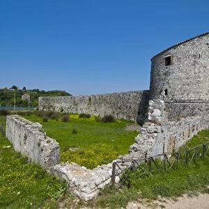 Venzian Triangle castle near Butrint, Albania, Europe