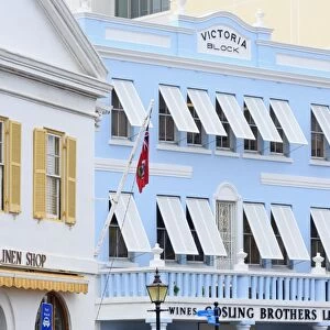 Victoria Block on Front Street in Hamilton City, Pembroke Parish, Bermuda, Central America