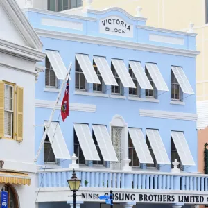 Victoria Block on Front Street in Hamilton City, Pembroke Parish, Bermuda, Central America