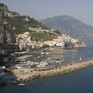 View of Amalfi, Costiera Amalfitana, UNESCO World Heritage Site, Campania, Italy, Europe