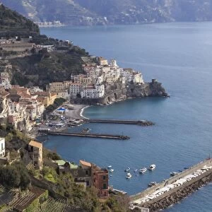View of Amalfi, from Pastena, Costiera Amalfitana (Amalfi Coast), UNESCO World Heritage Site