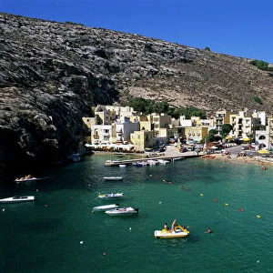 View over bay, Xlendi, Gozo, Malta, Mediterranean, Europe