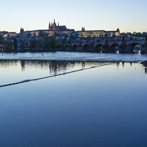 View of Charles Bridge, the Castle District and St