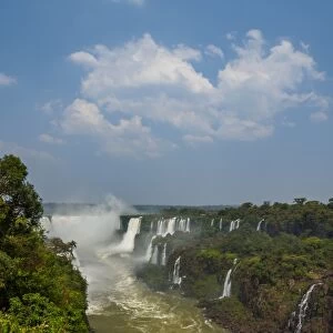 View of the Devils Throat, part of the Iguazu Falls, UNESCO World Heritage Site