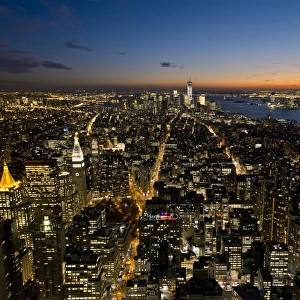 View from Empire State Building, Manhattan, New York City, United States of America, North America