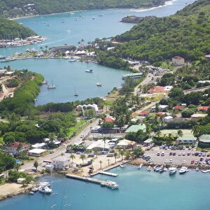 View of Falmouth Harbour, English Harbour and Nelsons Dockyard, Antigua, Leeward Islands, West Indies, Caribbean, Central America