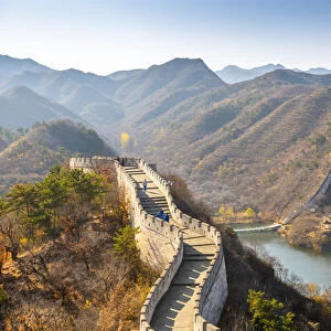 View of Great Wall of China at Huanghua Cheng (Yellow Flower), UNESCO World Heritage Site