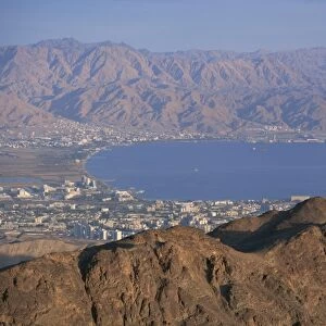 View over Gulf of Eilat, Eilat, Israel, Middle East