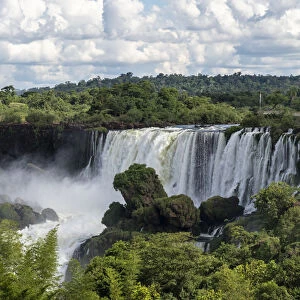 View of Iguacu Falls taken from the upper circuit boardwalk, UNESCO World Heritage Site