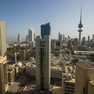 View over Kuwait City, Kuwait, Middle East