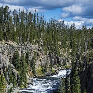 View over the Lewis River, Yellowstone National Park, UNESCO World Heritage Site, Wyoming, United States of America, North America