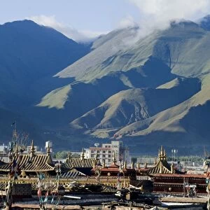 View over Lhasa, Tibet, China, Asia