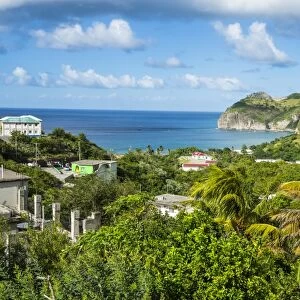 View over Little Bay, Montserrat, British Overseas Territory, West Indies, Caribbean