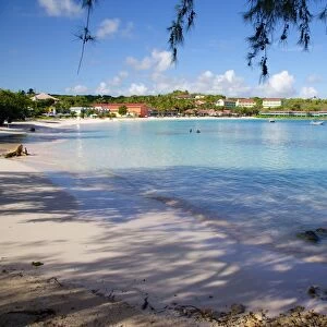 View of Long Bay and beach, Long Bay, Antigua, Leeward Islands, West Indies, Caribbean, Central America