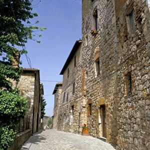 View along Via Matteotti with the oldest building in
