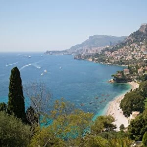 View toward Monaco from Roquebrune-Cap-Martin, Cote d Azur, Provence, French Riviera